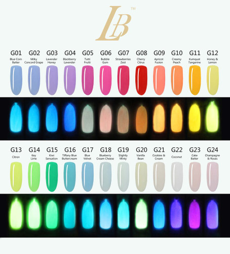 lb glow gel polish