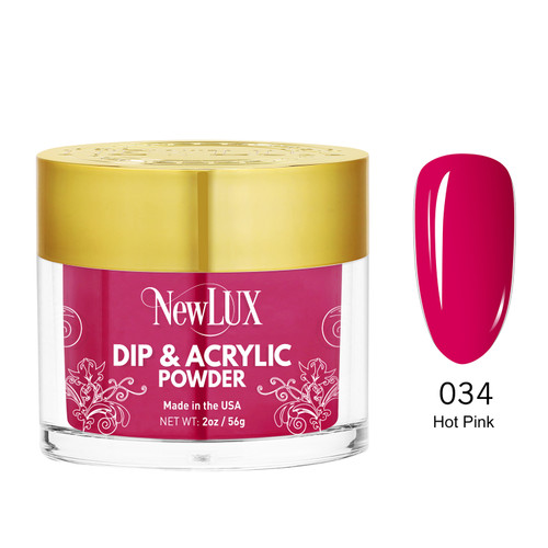 NewLux Dip & Acrylic 2oz  - #034 Hot Pink