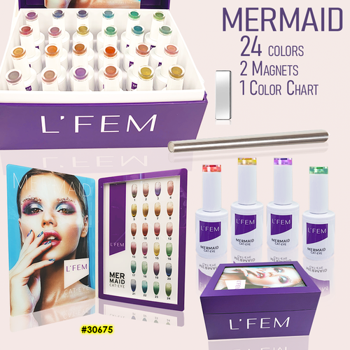 L'Fem Mermaid Cat Eye Gel Kit/24 colors.