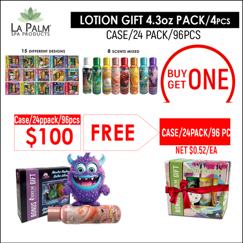 La Palm Lotion Gift Case/24Pack x 4pcs x 4.3oz. Buy 1 Free 1 (Net $0.52/Ea)