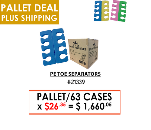 Pallet Deals EVA Toe Separators Case/1,000pairs multi colors x $26.35