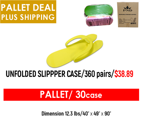 Pallet Deals Unfolded Slipper Case/360 pairs multi colors x $38.89