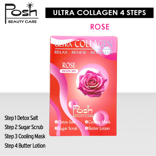Posh Ultra Collagen 4 Steps. Case/50 kits x $1.20 - Rose