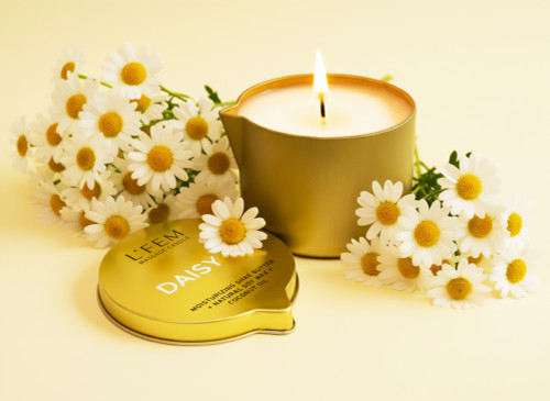 L'Fem Massage Candle 8oz - Daisy  $15 BOGO Net $7.50/EA
