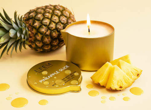 L'Fem Massage Candle 8oz - #10 Pineapple Slice