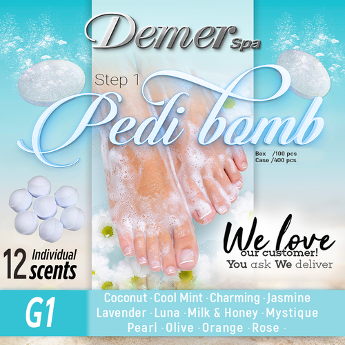 Demer Spa Pedi Bomb. Pick Your Size & Scents