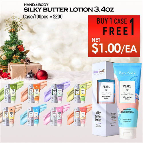  Bare Soak Lotion 3.4oz Buy 1 Case/100pcs Free 1 Case/100pcs