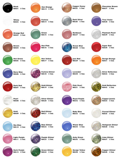 Cm Nail Art 33 Oz 34 Colors Princess Nail Supply