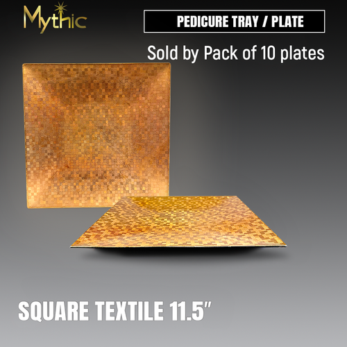 Mythic Pedicure Tray / Plates - #4 Square Textile - Prepacked/10pcs x $5