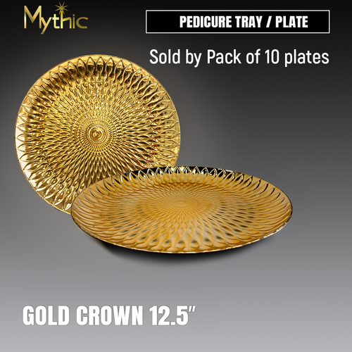 Mythic Pedicure Tray / Plates - #3 Gold Crown - Prepacked/10pcs x $5