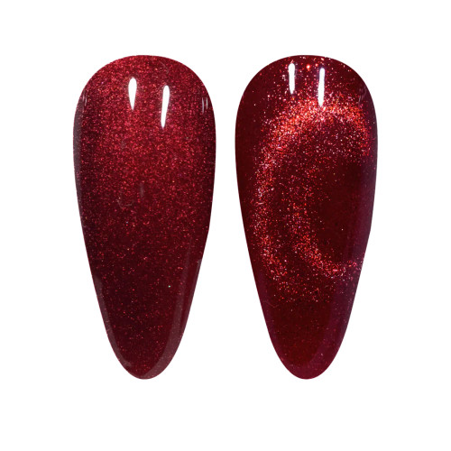 DND 9D Velvet Jungle Cat Eye Gel #33 - Wild Cat Red