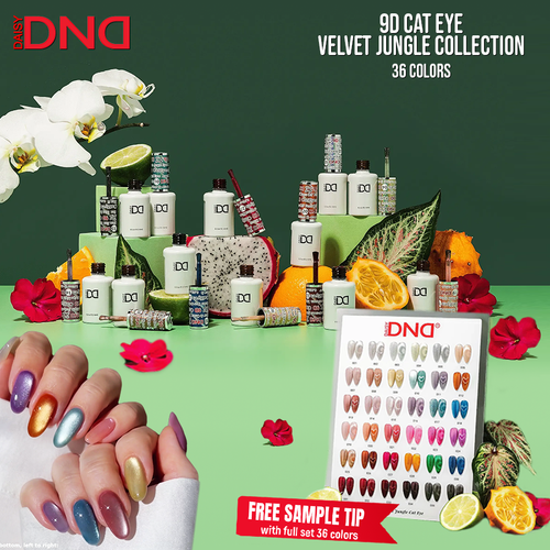 DND 9D Cat Eye Velvet Jungle Gel 36 colors x $7.00 Free 1 Tip Chart