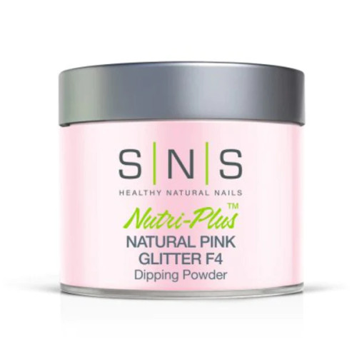 SNS  Powder 4oz - Natural Pink Glitter F4
