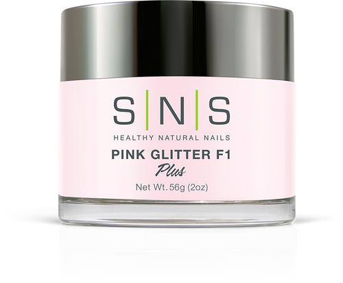 SNS  Powder 2oz - Pink Glitter F1
