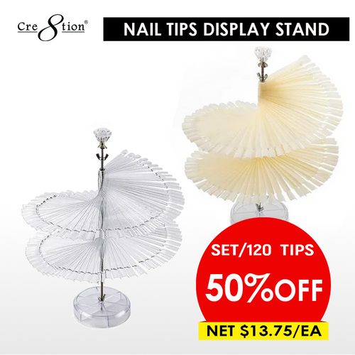 120 Colors Nail Tips Spiral Display Stand