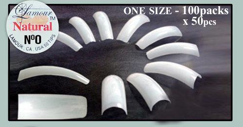 Lamour Natural Tip Size #0 (100 individual packs(50pcs)/bag)