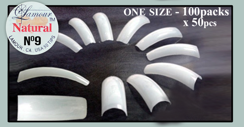 Lamour Natural Tip Size #9 (100 individual packs(50pcs)/bag)
