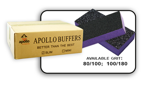 Slim Buffer - Purple/Black - 100/180 Grit (Case/500 pcs)