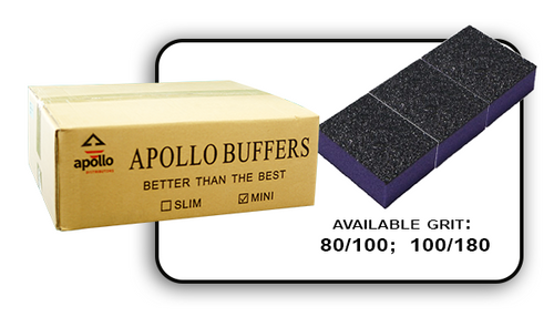 Mini Buffer 2 Way - Purple/Black - 80/100 Grit (Case/1,500 pcs)