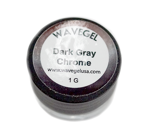WaveGel Chrome Powder 1g - Dark Grey Chrome