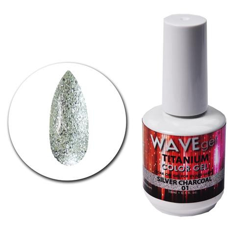 WaveGel Titanium Color Gel - #1 Silver Charcoal .5 oz