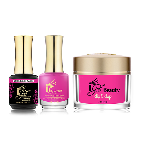 iGel Combo (Duo+DIP) - DD63 BRIGHT ORCHID