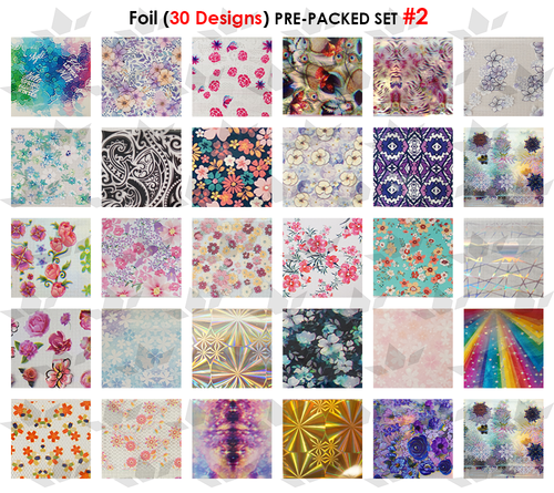 WaveGel Foil - 30 Pre-Packed Foil Designs #2  - GET 1 FREE BLINK GEL
