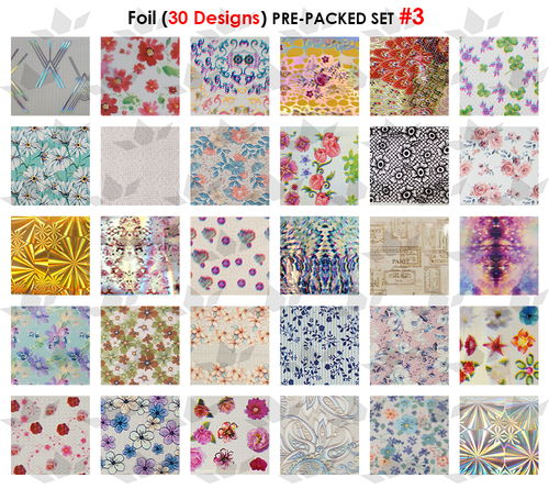 WaveGel Foil - 30 Pre-Packed Foil Designs #3  - GET 1 FREE BLINK GEL