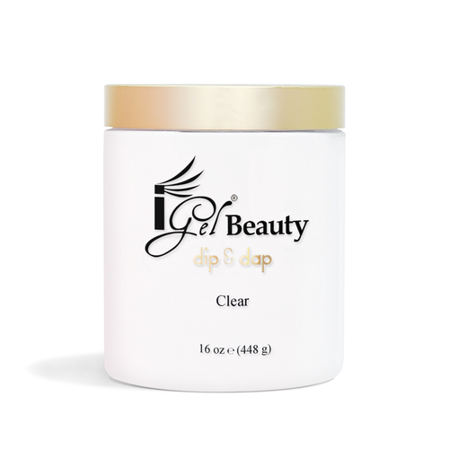 iGel Dip & Dap Powder - Pink & White - Clear 16 oz