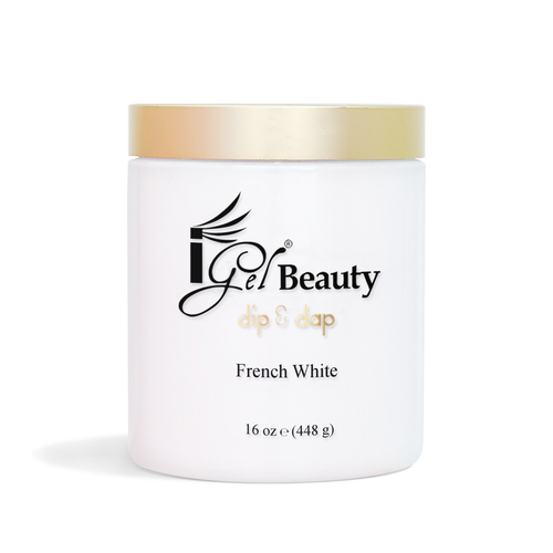 iGel Dip & Dap Powder - Pink & White - French White 16 oz