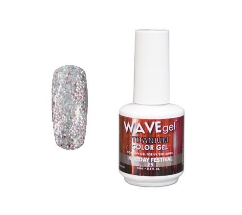 WaveGel Titanium Color Gel - #25 Holiday Festival .5 oz