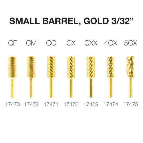 PND/Cre8tion Carbide Bit - Small Barrel 3/32" (Gold)