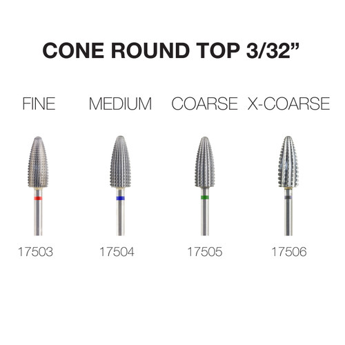 PND/Cre8tion Carbide Bit - Cone Round Top 3/32"