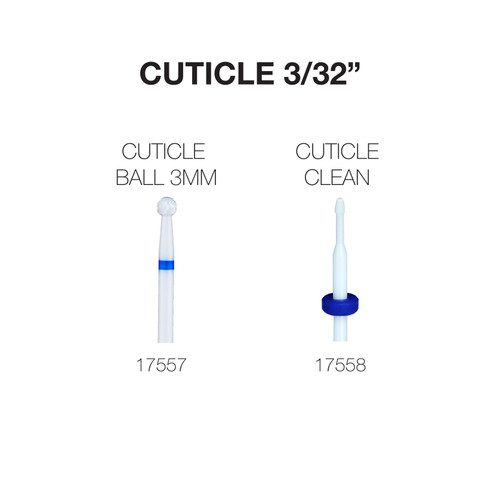 PND/Cre8tion Ceramic Carbide Bit - Cuticle 3/32" (Ball or Clean)
