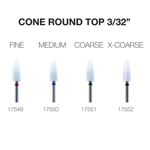 PND/Cre8tion Ceramic Carbide Bit - Cone Rounded Top 3/32"
