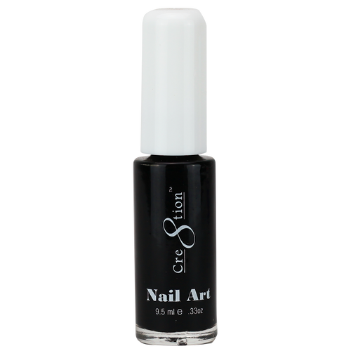 Cre8tion Nail Art Lacquer - Thin Detailer  - 01 Black .25 oz