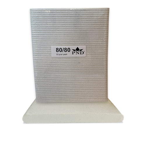 PND Regular Nail File Pack/50pcs - White-White