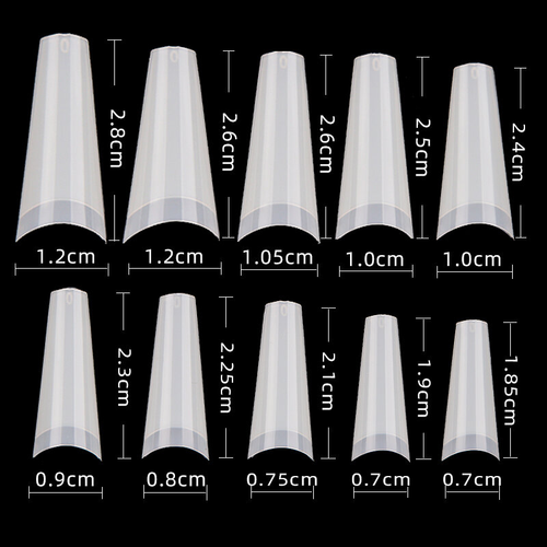 PND (Creation) Nail Tip, #01 Coffin Natural Box/500pcs (15157)