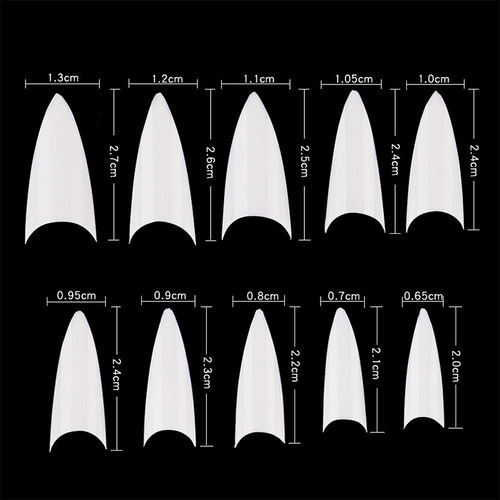 PND (Creation) Nail Tip, #03 Short Stellito Natural Box/500pcs  (15161)