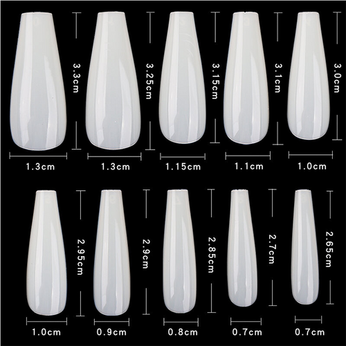 PND (Creation) Nail Tip, #06 Coffin Natural Box/600pcs (15167)