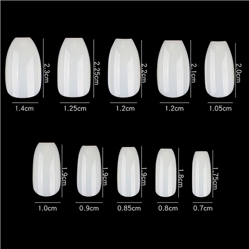 PND (Creation) Nail Tip, #08 Long Almond Natural Box/500pcs (15171)