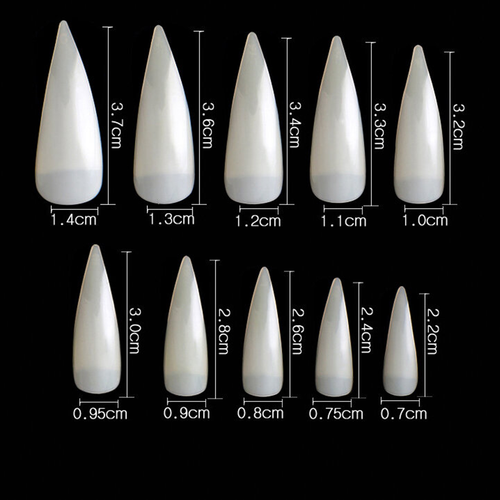 PND (Creation) Nail Tip, #09 Supper Curve Stellito Natural Box/500pcs (15173)