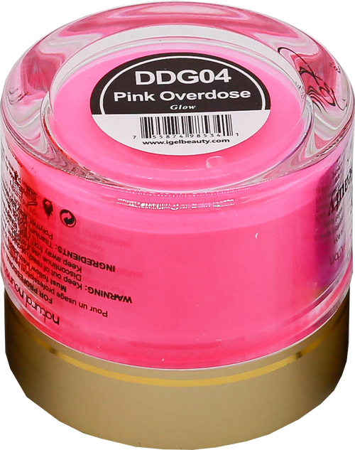 iGel Dip & Dap Powder 2oz - Glow in Dark - DDG04 Pink Overdose