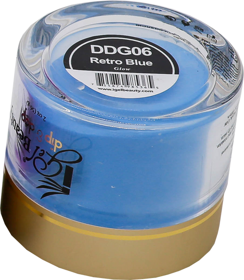 iGel Dip & Dap Powder 2oz - Glow in Dark - DDG06 Retro Blue