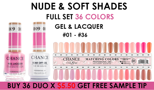 Chance Duo - Nude & Soft Shade #01 - #36 = 36 Colors x $4.40, 1 Tip #1