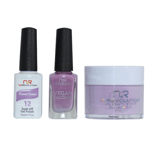 NR Trio:Gel+Lacquer+Dip|Acrylic - #MS012 Flower Power