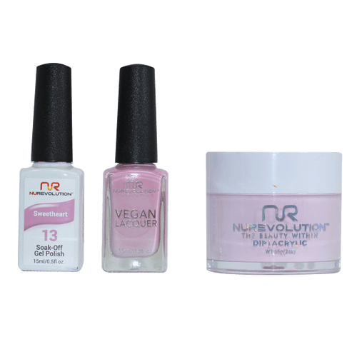 NR Trio:Gel+Lacquer+Dip|Acrylic - #MS013 Sweetheart