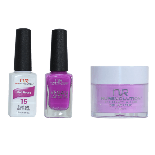 NR Trio:Gel+Lacquer+Dip|Acrylic - #MS015 Doll House
