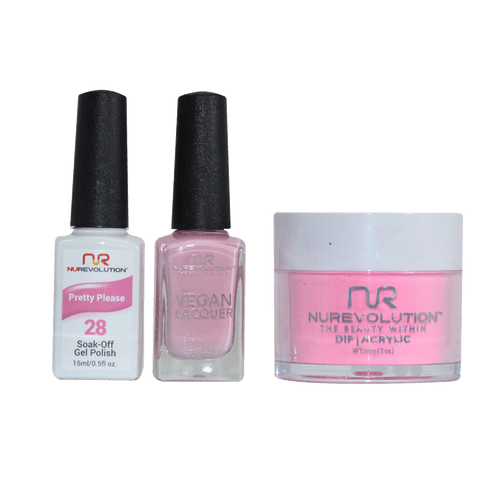 NR Trio:Gel+Lacquer+Dip|Acrylic - #MS028 Pretty Please