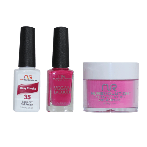 NR Trio:Gel+Lacquer+Dip|Acrylic - #MS035 Rosy Cheeks